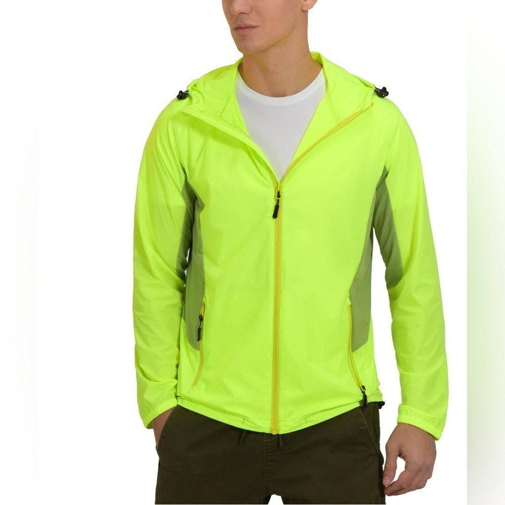 MAPAMYUMCO Yellow Green Ultra Light Quick Dry Hooded Jacket‎ XL